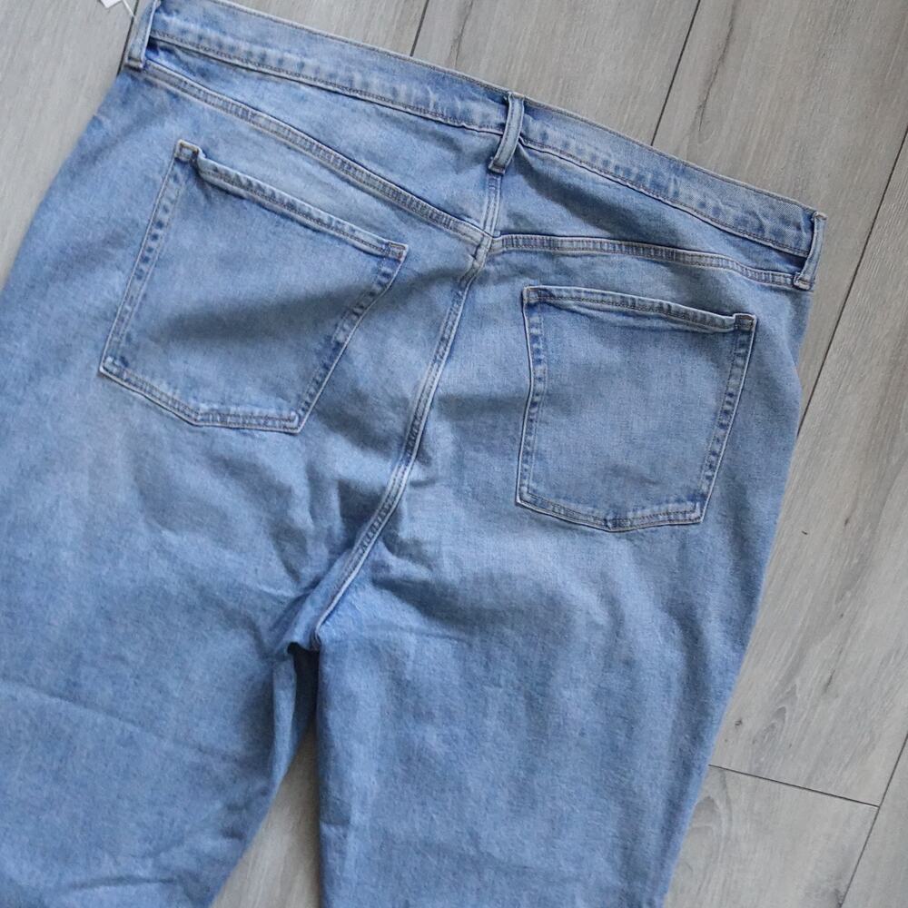 Old Navy High-Rise Button-Fly Sky-Hi Straight Raw-Hem Blue Jeans New size 24 - Picture 7 of 14